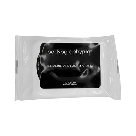 Bodyography Cleansing and Soothing Wipes, Makeup Wipes, 10 Count