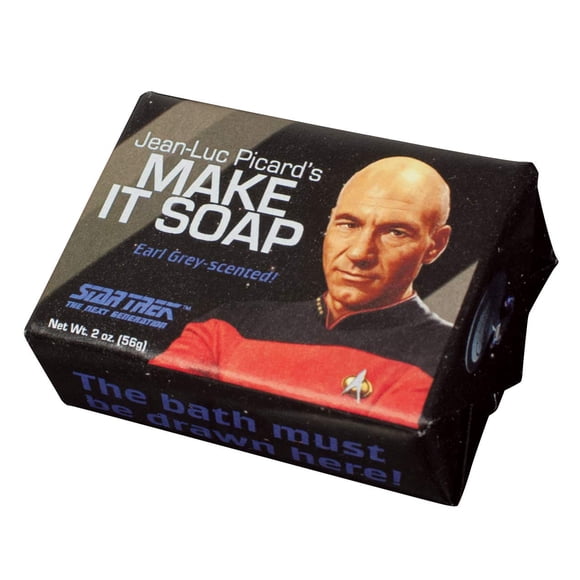 El gremio de filósofos desempleados Star Trek Jean Luc Picard ¡Hazlo jabón! - Jabón en barra para huéspedes de tamaño hotelero o de viaje de 2 oz (56 g) fabricado en los EE. UU.