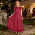 thumbnail image 3 of RUTAYY Children Girls Dress Elegant Solid Color Sleeveless Lace Satin Party Lightweight Performances Relaxed Holiday Dresses, 3 of 6