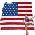 thumbnail image 6 of vlrwzc America Flag Clothinng Wearable American Flag Top USA Flag Outfits Patriotic Cape for 4th of July Independence Day, 6 of 7