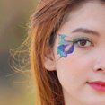 thumbnail image 4 of Alas de mariposa de hadas 3D, hoja de tatuaje brillante, pegatina impermeable, tatuaje falso de mariposa, brillo facial, fiesta de princesa de hadas para niñas, 4 of 5