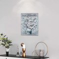 thumbnail image 2 of Wall Art White Flower Butterfly Wall Decor Rustic Floral Pictures Canvas Prints Motivational Framed Modern Artwork for Home Living Room Bedroom Bathroom 12"x16", 2 of 6