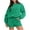 A-Green, variant on LLYwey Oversized Sweatshirt and Shorts Set Women 2 Piece Outfits Sweat Shorts Sets 2024 Casual Loose Matching Set Long Sleeve Crew Neck Sweatshirts Pullover Tops Sweatsuit Tracksuit Blue XL