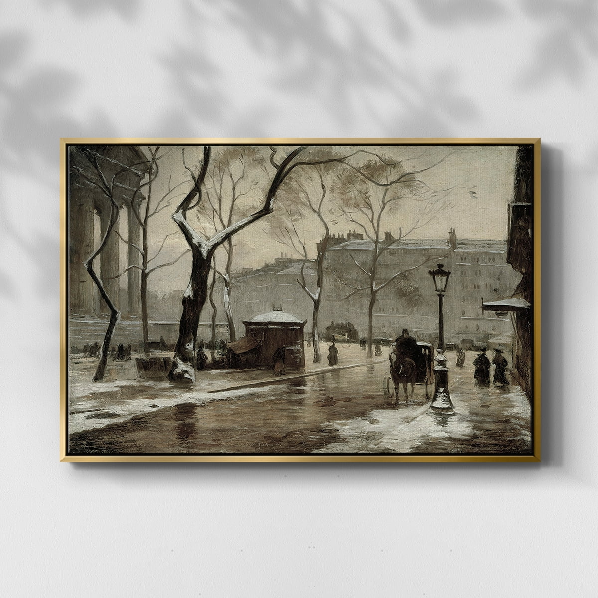 Vintage Animal Print-XXIX By Wexford Home Framed in Gold Wood Gallery Wrapped Canvas 25 in. x 37 in.