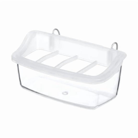 simhoa 2xBird Cage Feeder Transparent Feeding Dish for Cockatiels Lovebirds Parakeets 2 Pcs