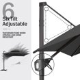 thumbnail image 5 of Pellebant 9' X 11' Patio Umbrella Outdoor Rectangle Umbrella Large Cantilever Umbrella Windproof Offset Heavy Duty Sun for Garden Deck Pool Patio, 5 of 8