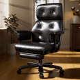 thumbnail image 3 of HomeZeer Big and Tall Office Chair 400LBS, Reclining Office Chair with Footrest and Wide Seat, Executive Desk Chair with High Back,Comfortable Computer Task Chair for Home Office, Black, 3 of 9