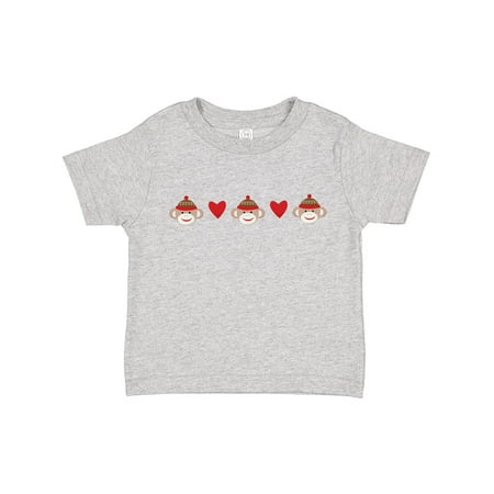 

Inktastic Sock Monkey Heart Border Boys or Girls Toddler T-Shirt