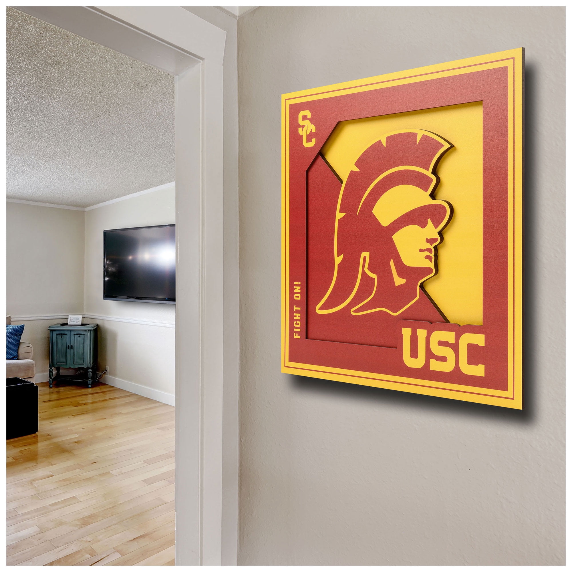 USC Trojans 12'' x 12'' 3D Logo Wall Art