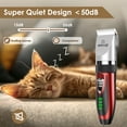 thumbnail image 3 of Oneisall C6 Cat Clippers for Grooming, Low Noise Cat Grooming Kit, Cordless Dog Clippers/Cat Hair Trimmer, Red, 3 of 8