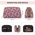 thumbnail image 5 of Gaeub Skull daisy flower Printed Travel Cosmetic Bag,Makeup Bag, Large Capacity Toiletry Bag for Women, Portable Pouch Make Up Organizer with Zipper and Divider, 5 of 8