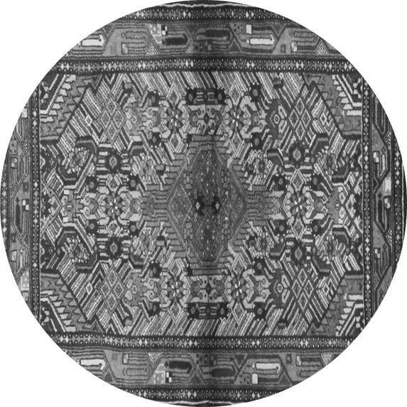 Ahgly Company Indoor Round Persian Gray Traditional Area Rugs, 8' Round