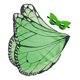 thumbnail image 5 of Ala de mariposa Hugo Cape Costume Photo Prop Cosplay Angel Elf Verde, 5 of 8