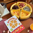 thumbnail image 5 of Pizza-Shaped Divided Serving Tray, 5-Compartment Snackle Box For Fruits, Snacks, Nuts, T For Picnic, Portable Platter Veggie, 5 of 10