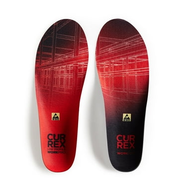 CURREX Unisex WORK Low Profile Insoles for ESD Work Boots & Shoes Red - 2803-18