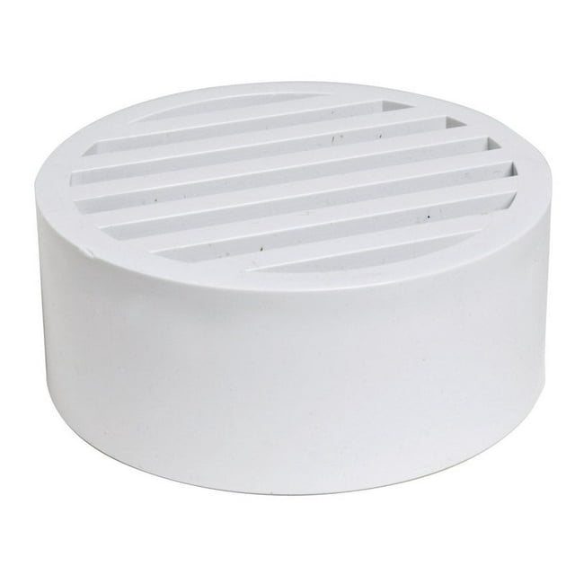 Rejilla de drenaje NDS Serie P de PVC redondo blanco de 4 cm para tubería de 4 cm