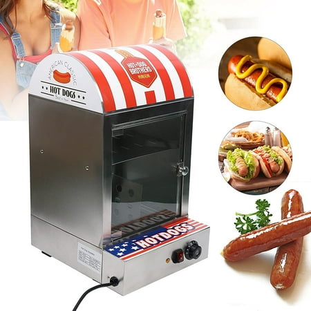

TFCFL 1500W Hot Dog Steamer 2-Tier Hut Steamer for Hot Dogs Buns Electric Bun Warmer Cooker