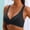 Black, variant on Front Closure Bra for Women Plunge Deep V Wireless Bra Lightweight Low Cut Push Up Padded Bralette with Support and Lift Soft Seamless Everyday Brassiere, Black M