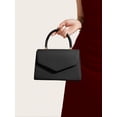 thumbnail image 3 of Women's Elegant Top Handle Handbag, Pebbled PU Leather Satchel Purse, Structured Shoulder Bag for Work, Party & Daily Use, 3 of 7