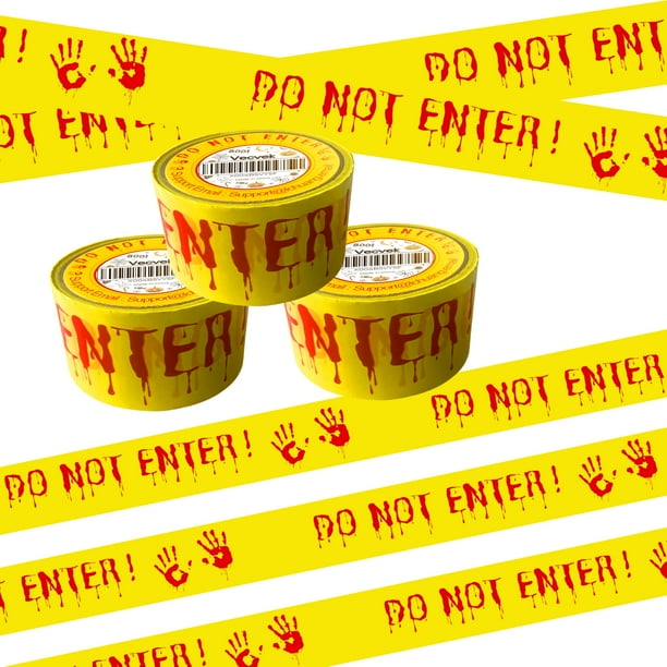 Cinta adhesiva Vecvek para decoración de Halloween, 2,5 cm x 25 m, 3 unidades