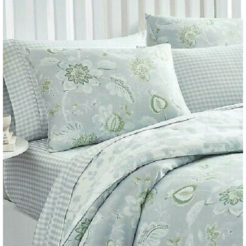 Martha Stewart WIL300MSQNWJB Watercolor Jacobean 3-Piece Comforter Set