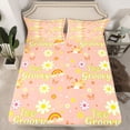 thumbnail image 2 of Homewish Groovy Flowers Full Size Sheets 4-Piece for Boys Girls,Cartoon Rainbow Butterfly Breathable Bed Sheets,Kawaii Cute Lightweight Sheet Sets,Microfiber Bedroom Decor, 2 of 7