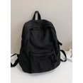 thumbnail image 2 of KKLDOGS Washed Canvas Casual Backpack, Soft Lightweight Daily Daypack, Large Capacity Travel Rucksack With Front Pocket, Simple Multipurpose Shoulder Bag, 2 of 5