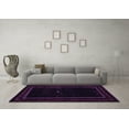 thumbnail image 3 of Ahgly Company Indoor Round Abstract Purple Contemporary Area Rugs, 8' Round, 3 of 4