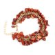 thumbnail image 1 of Xiao Hua Pulsera de cuentas hecha a mano, adecuada tanto para hombres como para mujeres, pulsera de gota de agua de piedra triturada con borla de cristal de piedra natural irregular (rojo oscuro), 1 of 5