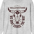 thumbnail image 2 of Yellowstone We Don't Choose The Way Crew Neck Long Sleeve Athletic Heather Men's Tee-XXL, 2 of 7