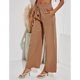 thumbnail image 2 of Pantalones rectos sueltos para mujer, pantalones de pierna ancha para mujer, pantalones de playa con cintura elástica y cordón, diseño de última generación, 2 of 7