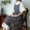 thumbnail image 3 of Waterproof Apron,Cooking Apron Flower Embroidery Kitchen Apron Baking Apron Best in Class, 3 of 10