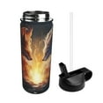 thumbnail image 2 of Bingfone Red And White Flame Fox Print 18oz Sports Insulated Kettle With Straw, Leakproof & BPA Free, Drinking Sports Water Bottle for Fitness, Gym & Outdoor, 2 of 8