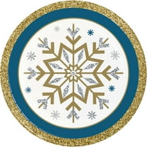 Whimsical Winter Snowflakes 7-inch Paper Plates 8 Per Pack