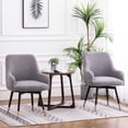 thumbnail image 2 of Andeworld Swivel Chairs Set of 2 Modern Upholstered Dining Chairs Arm Chair Living Room Accent Chairs Office Club Guest Gray, 2 of 7