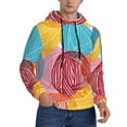 thumbnail image 2 of Salouo Colorful Wool Balls Pattern Men's Fall Hoodie Sweatshirt,Sport Hoodie with Pockets for Men Pullover Casual Hooded Sweatshirt-3X-Large, 2 of 7