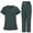 Army Green, variant on Medical Scrubs for Women Set V Neck Top Drawstring Waist Pants with Multiple Pockets Comfortable Workwear Women Nursing Uniforms