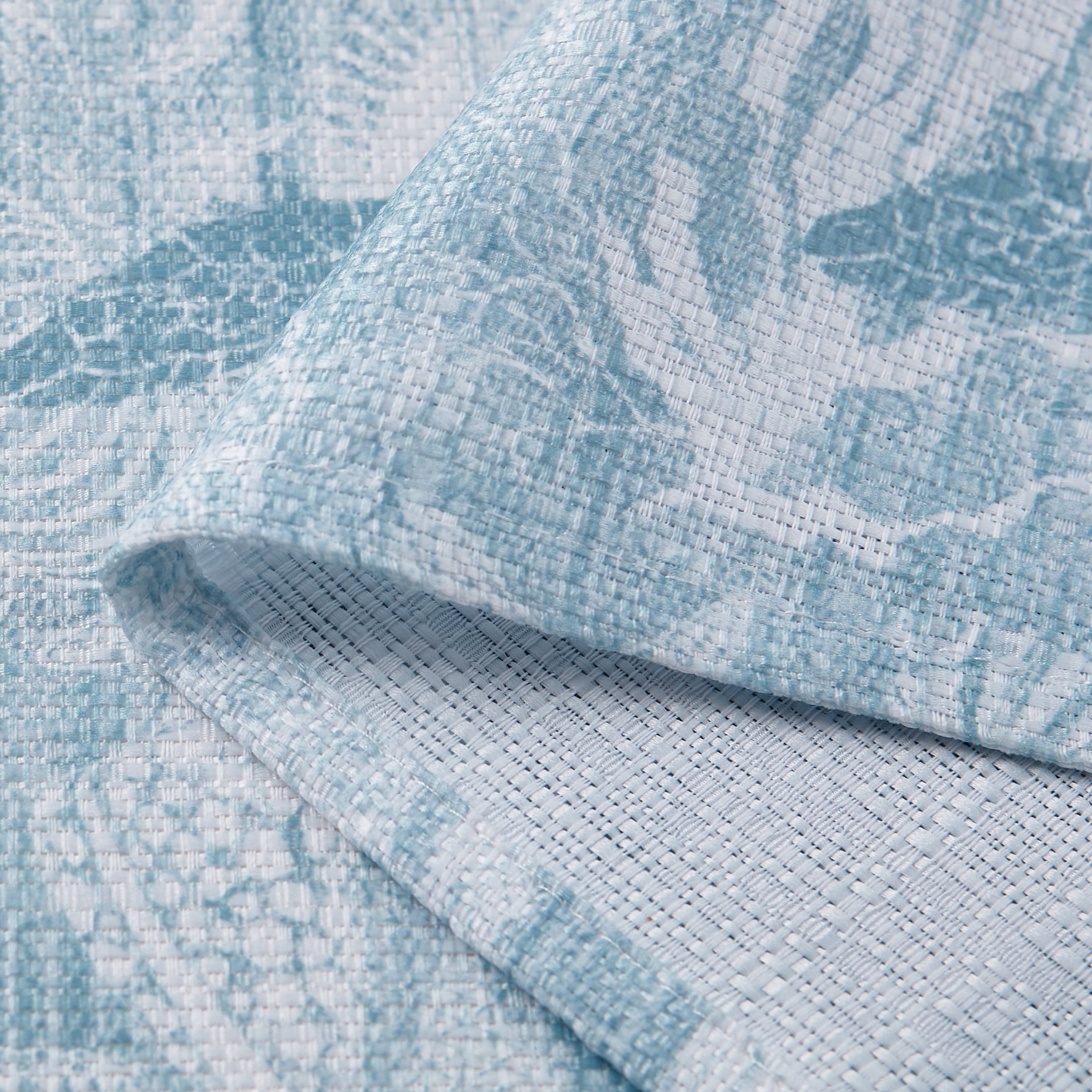 Creative Home Ideas 70" x 72" Fabric Bathroom Shower Curtain, Poseidon Blue