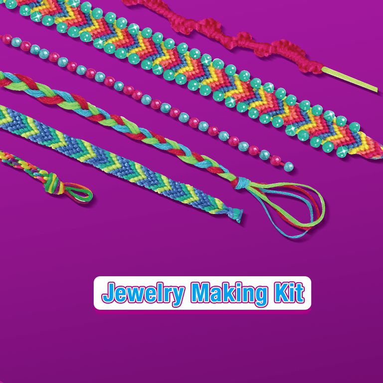 Craft Crush Bracelet Making Kit (Lilac) - Friendship Bracelet Maker Set -  DIY Craft & Jewelry Making Kit for Kids, Teens, Tweens & Adults - Makes 8
