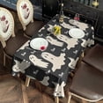 thumbnail image 2 of Black Halloween Ghosts with Boo Rectangle Tablecloth 60"x120",Waterproof Polyester Rectangle Table Cloth, Wipeable Spillproof Polyester Tablecloth for Dining, Camping, Indoor and Outdoor, 2 of 6