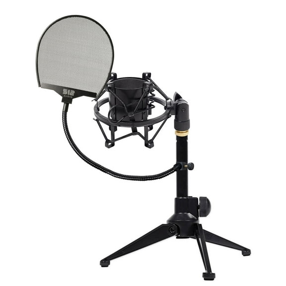 Rockville Adjustable Podcast Podcasting Tripod Mic Stand Shockmount Pop Filter