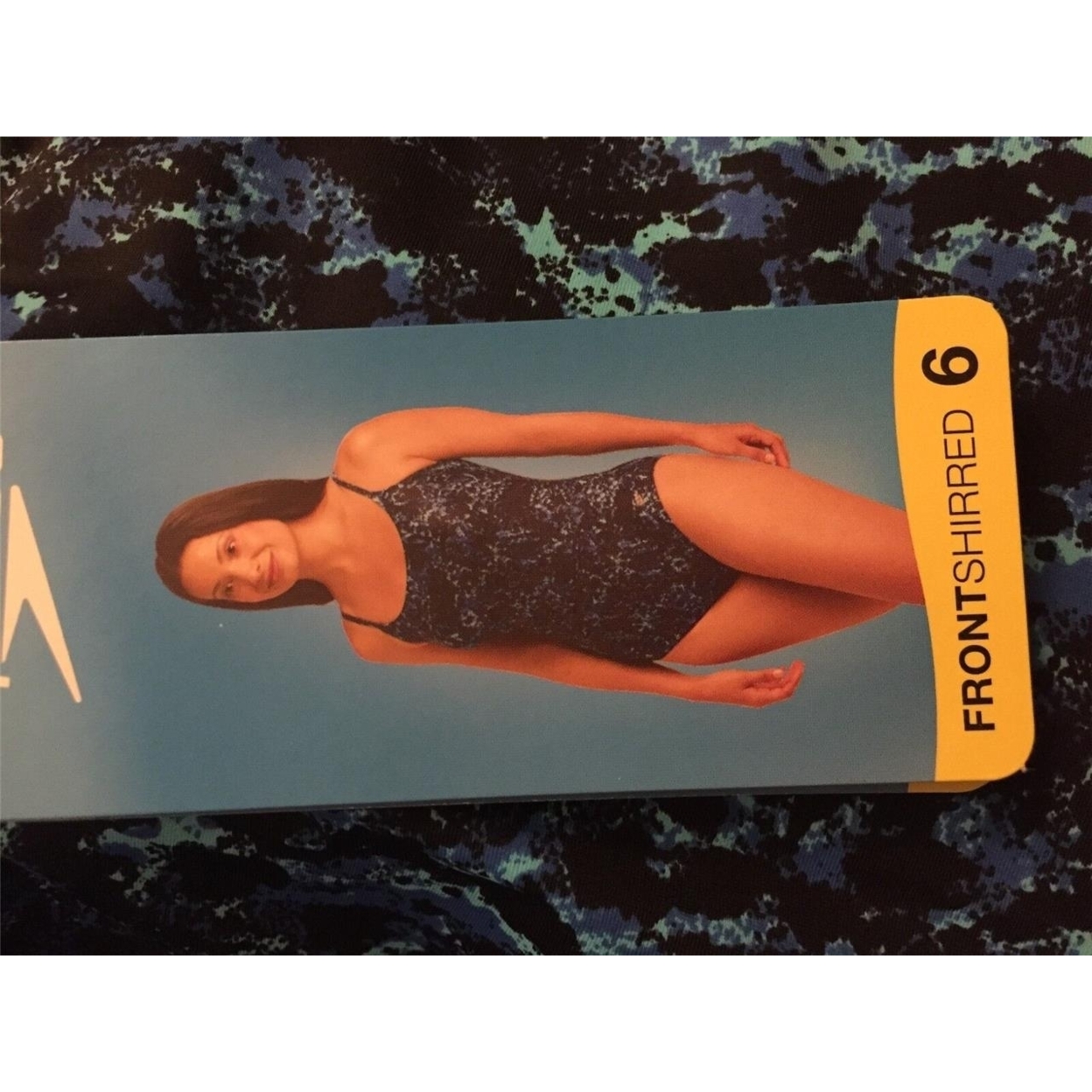 Speedo Women's One-Piece Swimsuit, BLUE TEXTURE, 6 New with box/tags - image 2 of 4