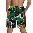 thumbnail image 4 of Balery Dinosaur Skeleton Mens Swim Trunks Swim Shorts for Men Quick Dry Inseam Beach Shorts with Compression Liner Pocket-3X-Large, 4 of 9
