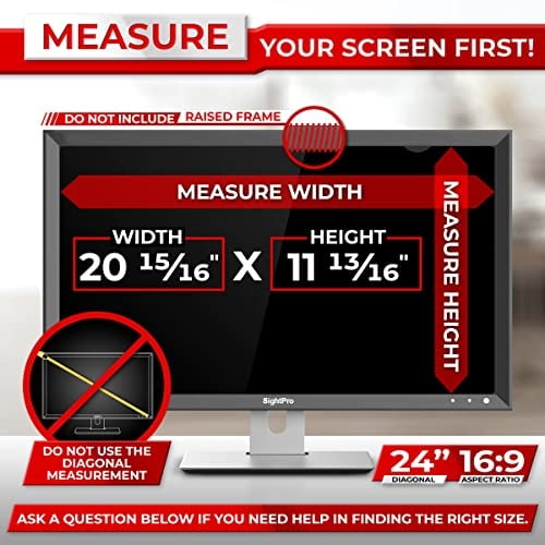SightPro Filtro de pantalla de privacidad para computadora de 24 pulga