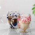 thumbnail image 2 of Creatives Real Flower Double Glass High Appearance Level Full Star Dried Flower Milk Coffee Glass 35, 2 of 5