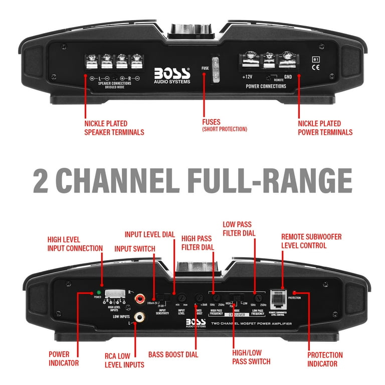 BOSS Audio Systems PT1000 Phantom Series 1000W 2 Channel Vehicle Audio Amplifier, Black - Walmart.com BOSS Audio Systems PT1000 Phantom Series 1000W 2 Channel Vehicle Audio Amplifier, Black - Walmart.com