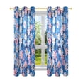 thumbnail image 7 of Yayeee Window Curtains Light Filtering 63"x42" Grommet Panel Pair Home Living Room Decor, Blue Daisy, 7 of 7