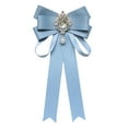 thumbnail image 2 of fenteer Women Bow Tie Corsage for Girls Women for Shirt Uniform Breastpin Collar Tie Light Blue, 2 of 8