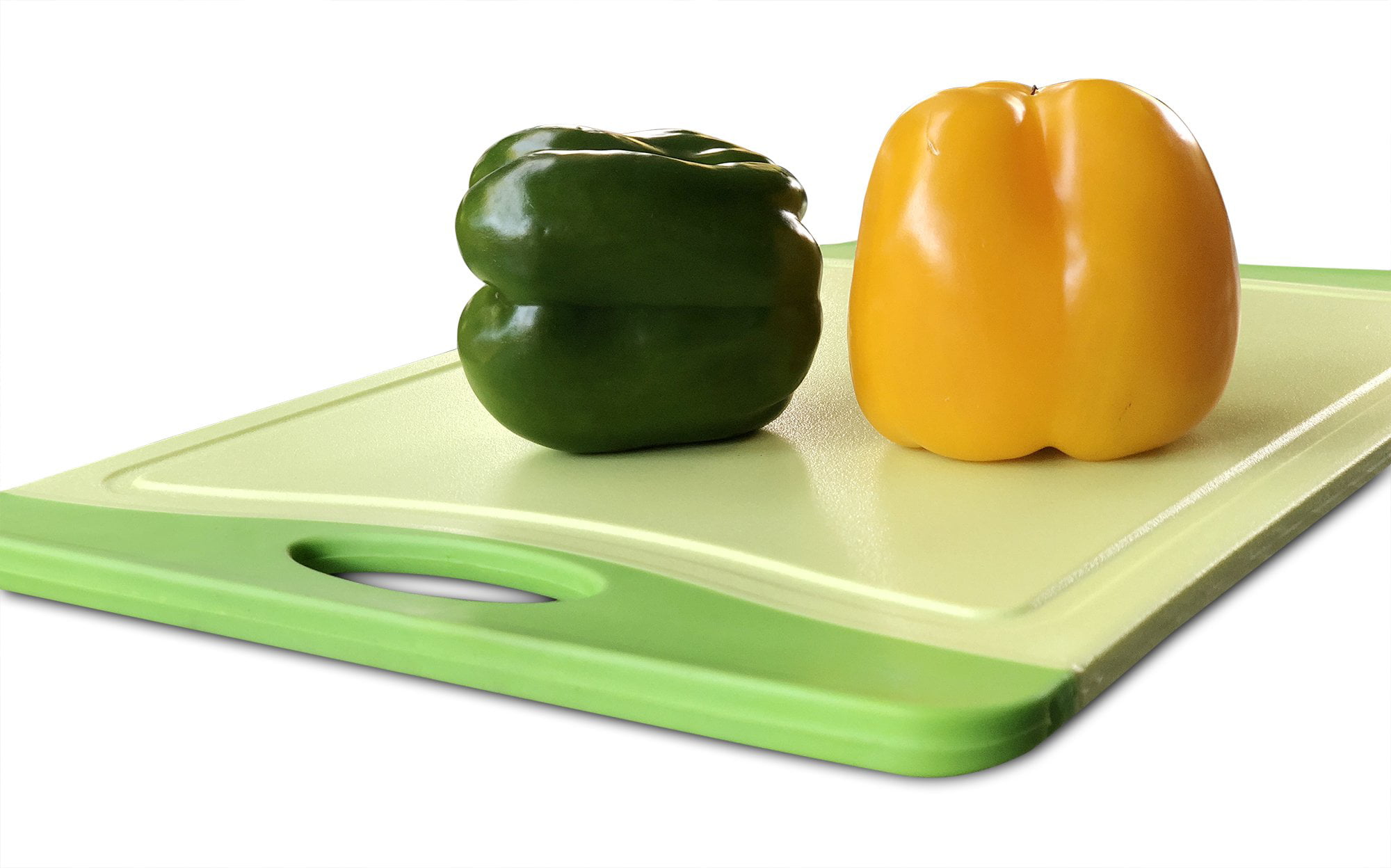 Plastic Cutting Board for Kitchen - Plain ol' hi-quality Extra-Large  Rectangular Cutting Board with Juice Groove - 18 x 24 (Green)