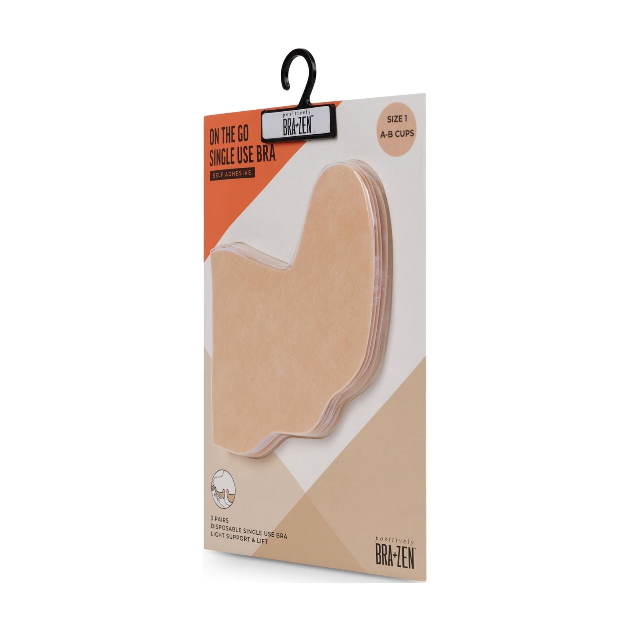 Positively BRA+ZEN On the Go Single Use Adhesive Backless Strapless Bra, Cups A/B